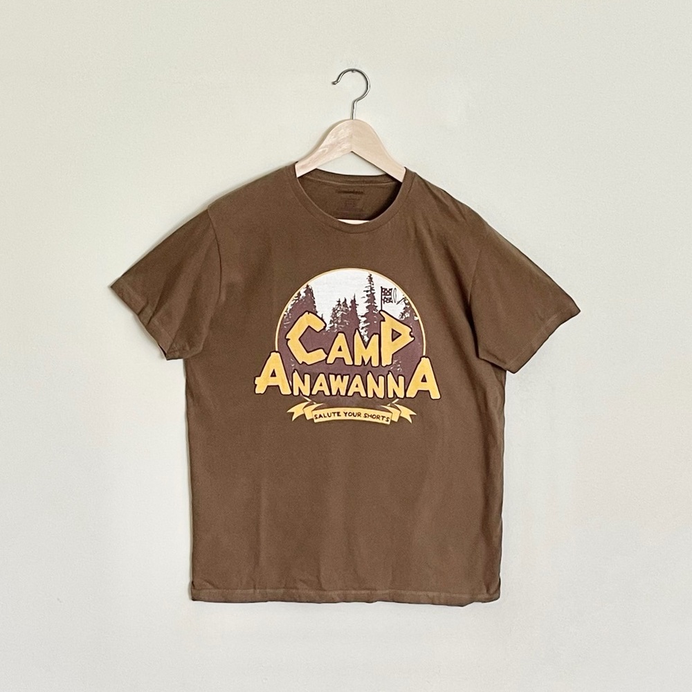 Nickelodeon Salute Your Shorts Camp Anawanna Graphic Brown T Shirt Adult Large